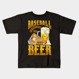 Awesome Baseball And Beer Make The Perfect Day Kids T-Shirt